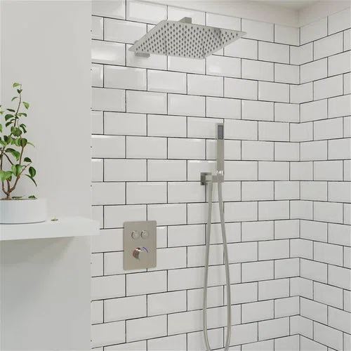 12" Brushed Nickel Pressure Balanced Shower System