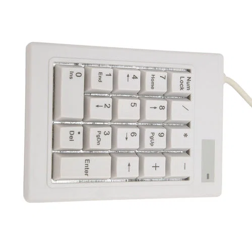 Annadue Kabelgebundener Ziffernblock, USB Mechanischer Ziffernblock Numerischer Tastenblock, 18 Tasten Tragbarer Finanzbuchhaltung Ziffernblock für Bankwesen, Buchhaltung, Linearer