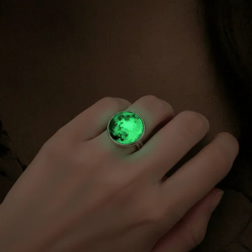 'Mondschein' Ring - Fluoreszierend (leuchtet in der Nacht)